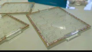 Set 3 vassoi decorati con cristalli