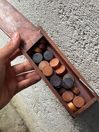 Scacchiera in legno fatta a mano '900