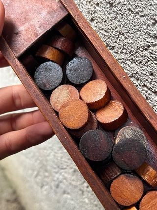 Scacchiera in legno fatta a mano '900