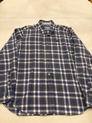 Camisa Scalpers cuadros azul y gris