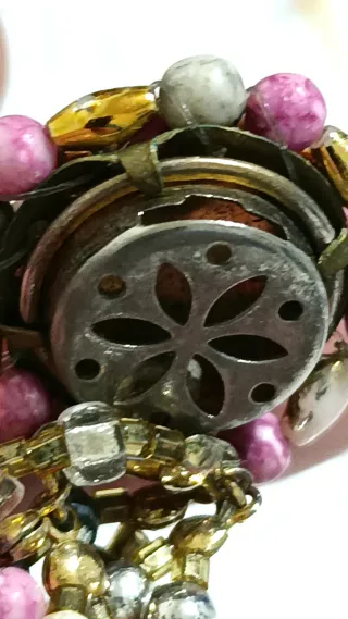 Collar Vintage 5 hebras Cierre Joya Años 50/60