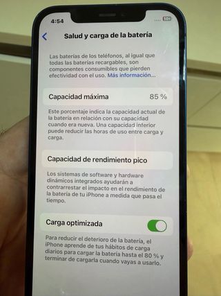 iPhone 12 Azul 128GB Batería 85%
