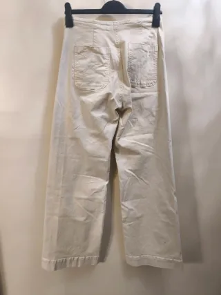 Pantalones D77 bolsillos beige talla 38