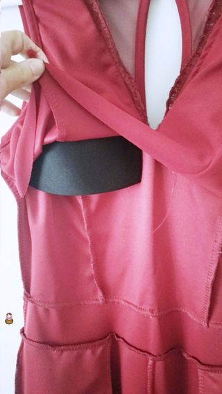 Mono Pantalón Rojo Encaje