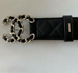 Cinturón Chanel Negro Vintage