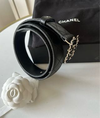 Cinturón Chanel Negro Vintage