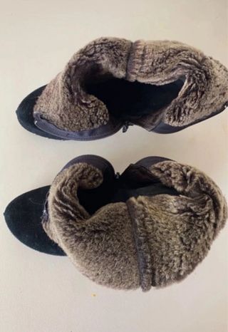 Botín ante negro forrado T/37