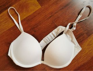 Sujetador Push-Up Oysho Aros Blanco