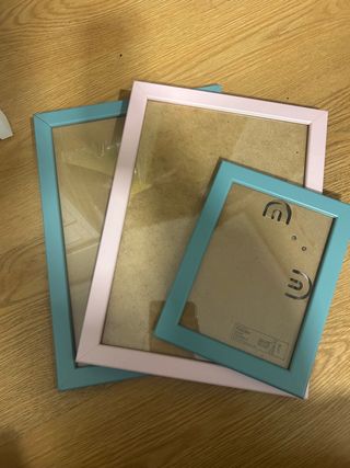 Marcos de fotos rosa y azul