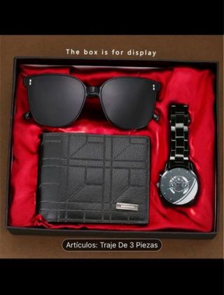 Conjunto Gafas, Cartera y Reloj Hombre