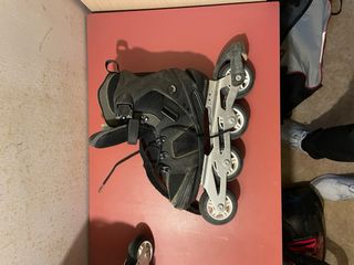 Patines en linea + Mochila gris y negra