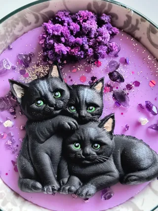 Candela Artigianale" I Tre Gatti Ancestrali"