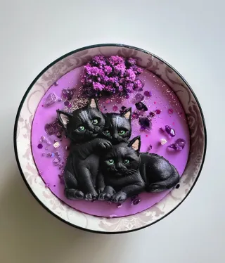 Candela Artigianale" I Tre Gatti Ancestrali"