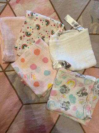 Muselinas Bebé Algodón Pack 5