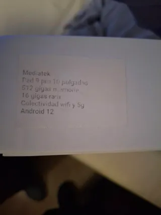 Tablet 10 pulgadas 5g