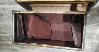 Baúl antiguo mapa del mundo para restaurar