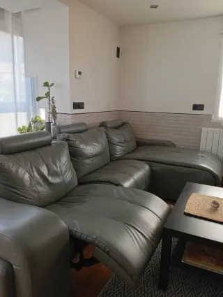 SOFA CHAISE LONGUE ELECTRICO DE CUERO