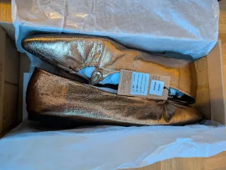 Manoletinas bronce con lazo