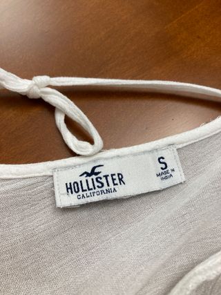 Blusa Hollister Blanca Manga Larga