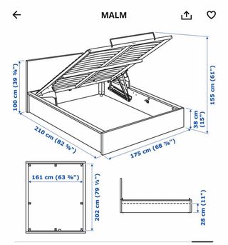 Canapé abatible IKEA 160x200 blanco