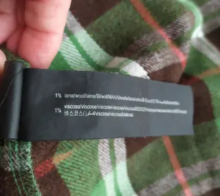 Giacca camicia a quadri marrone e verde