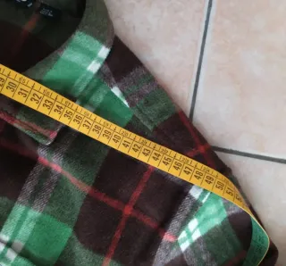 Giacca camicia a quadri marrone e verde