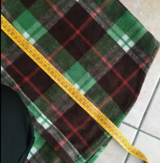 Giacca camicia a quadri marrone e verde