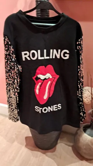 Sudadera Rolling Stones Lentejuelas