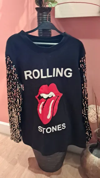 Sudadera Rolling Stones Lentejuelas