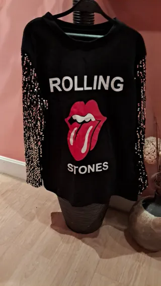 Sudadera Rolling Stones Lentejuelas