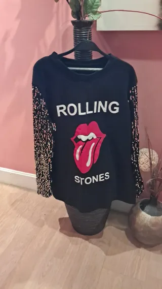 Sudadera Rolling Stones Lentejuelas