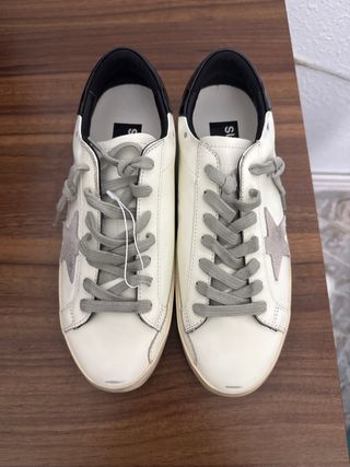 Zapatos Golden Goose Super-Star Blanco/Gris,