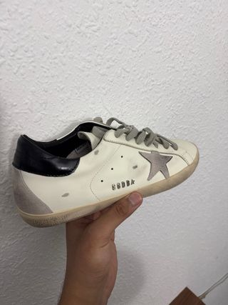 Zapatos Golden Goose Super-Star Blanco/Gris,