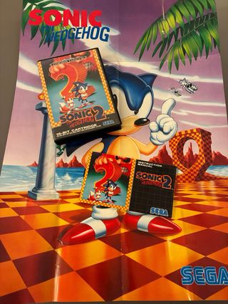 Sonic 2 - Mega Drive + poster