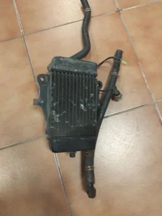 Radiador y electroventilador moto