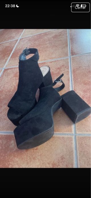 Zapato tacón plataforma ante