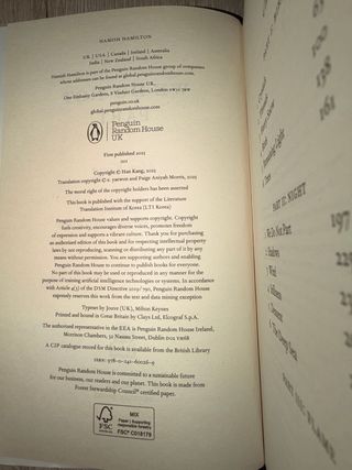 Libro de Hang Kang edición limitada en inglés