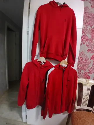 Lote 3 sudaderas rojas XL