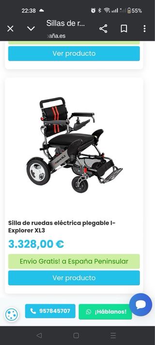 Silla de Ruedas Eléctrica Plegable Explorer XL3
