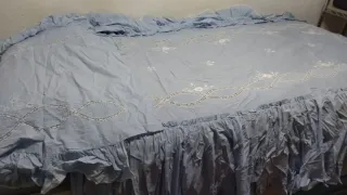Colcha Cama 90 Azul con Bordados