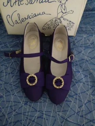 Zapato Fallera Morado Talla 33