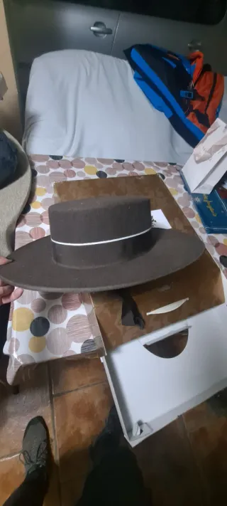 Sombrero Cordobés Marrón/tabaco 100%lana, talla 58