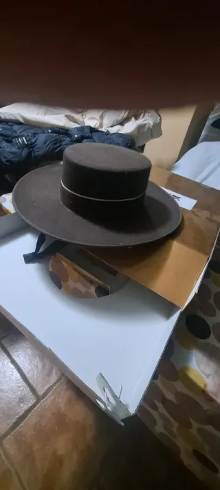 Sombrero Cordobés Marrón/tabaco 100%lana, talla 58