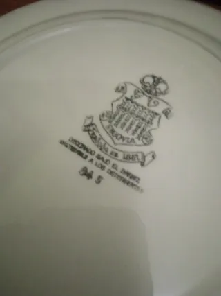 8x Platos Gil Vargas Segovia Vajilla Porcelana