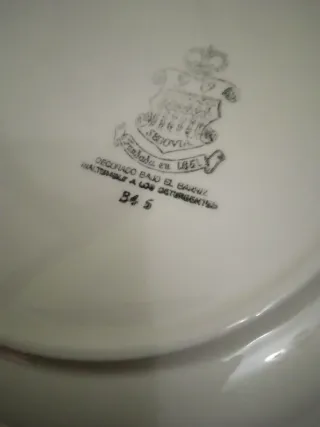 8x Platos Gil Vargas Segovia Vajilla Porcelana