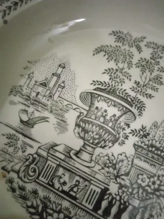 8x Platos Gil Vargas Segovia Vajilla Porcelana