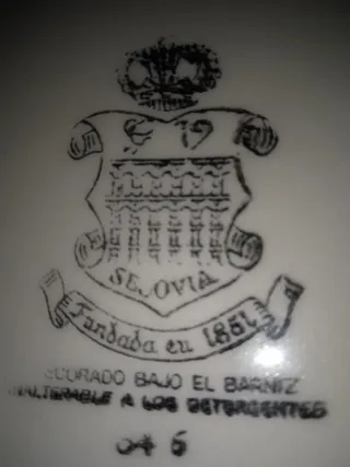 8x Platos Gil Vargas Segovia Vajilla Porcelana