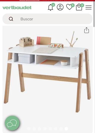 Escritorio infantil Vertbaudet blanco/madera