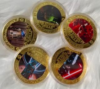 YODA MONEDA STAR WARS + EXPOSITOR