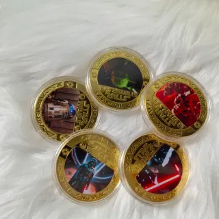 YODA MONEDA STAR WARS + EXPOSITOR